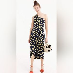 J.CREW silk polka dot dress size 8